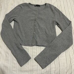 Zara Gray Button-Down Women's Shirt